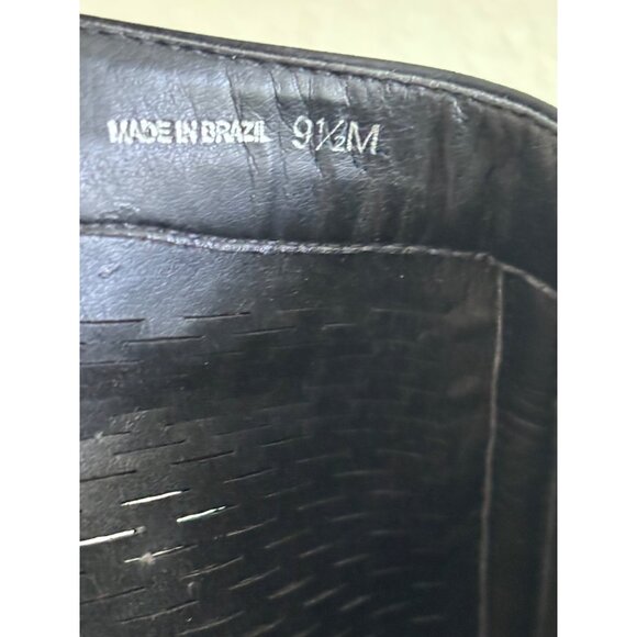 Vince Camuto Womens Lavette Black Leather Laser Cut Open Toe Sandal - Picture 9 of 11